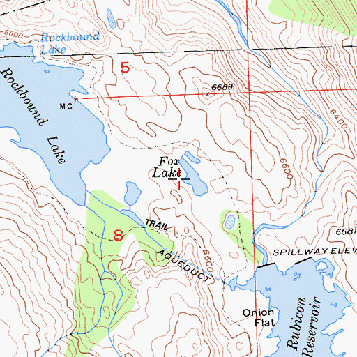 Topographic Map of Fox Lake, CA