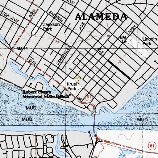 Topographic Map of Otis Elementary School, CA