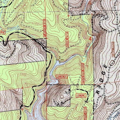 Topographic Map of French Creek, CA