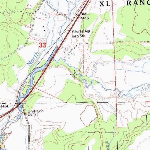 Topographic Map of Gleason Creek, CA