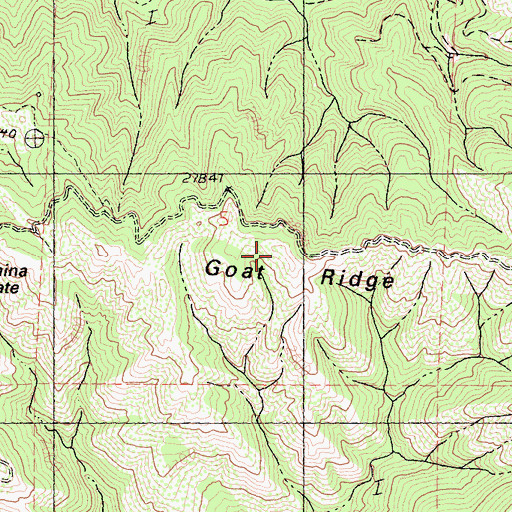 Topographic Map of Goat Ridge, CA