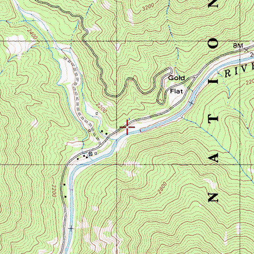 Topographic Map of Gold Flat, CA