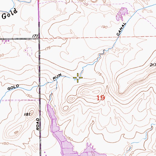 Topographic Map of Gold Run Canal, CA