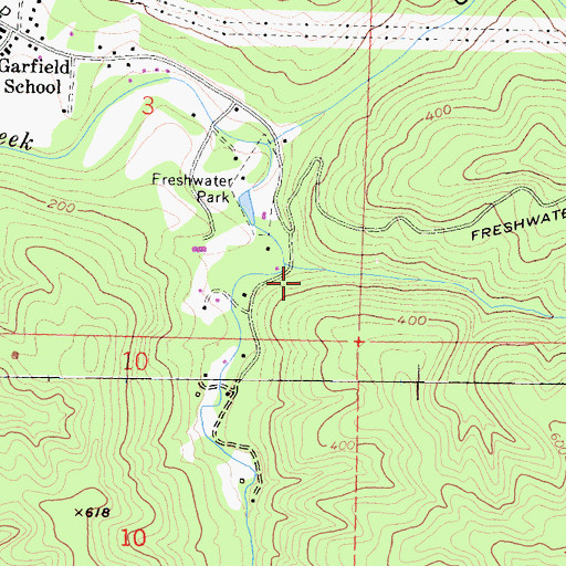 Topographic Map of Graham Gulch, CA