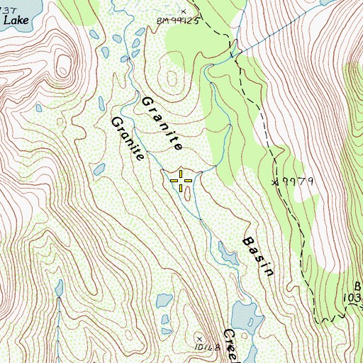 Topographic Map of Granite Basin, CA