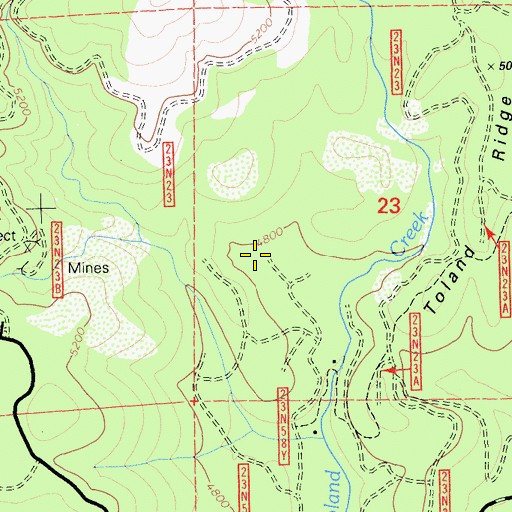Topographic Map of Granite Basin, CA