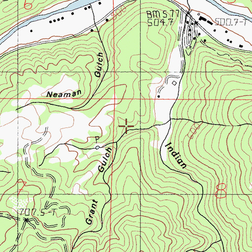 Topographic Map of Grant Gulch, CA