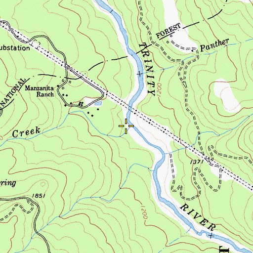 Topographic Map of Grapevine Creek, CA