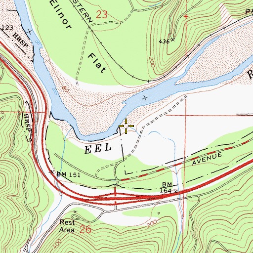 Topographic Map of Greenlow Creek, CA