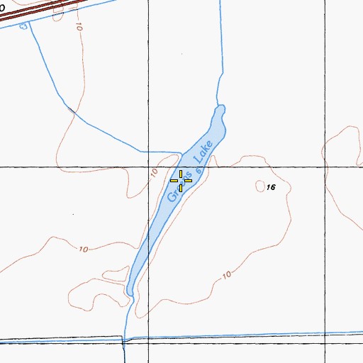 Topographic Map of Greens Lake, CA