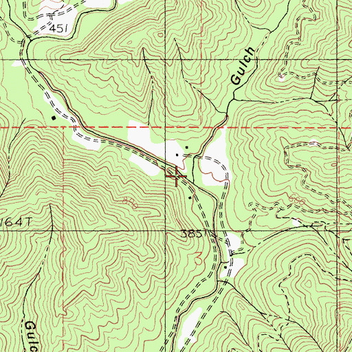 Topographic Map of Gulch Seven, CA