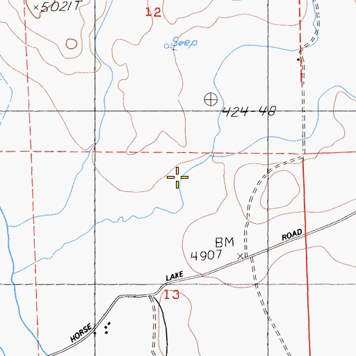Topographic Map of Hagata Canyon, CA