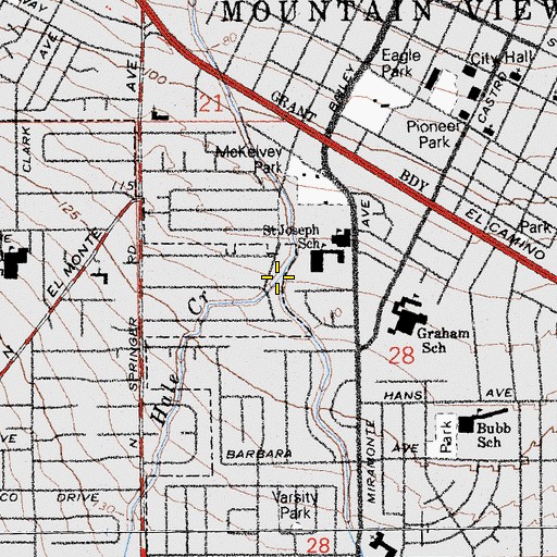 Topographic Map of Hale Creek, CA
