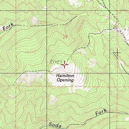 Topographic Map of Hamilton Opening, CA