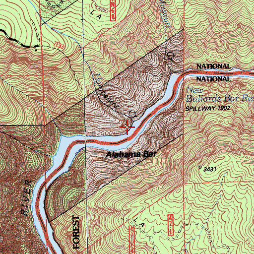 Topographic Map of Hampshire Creek, CA