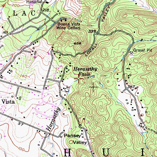 Topographic Map of Haraszthy Falls, CA