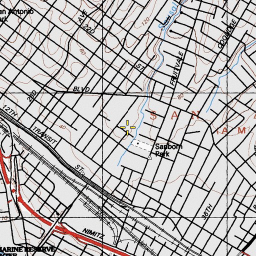 Topographic Map of Achieve Academy, CA