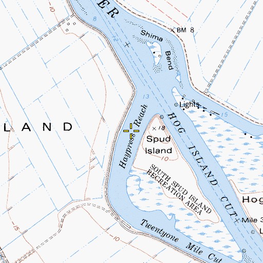 Topographic Map of Haypress Reach, CA
