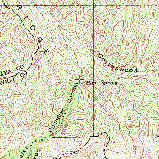Topographic Map of Hays Spring, CA