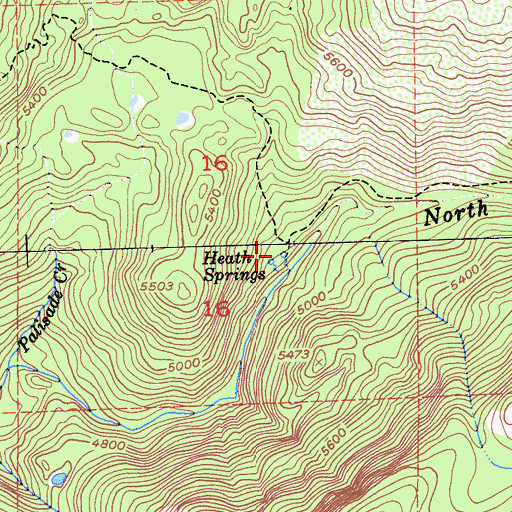 Topographic Map of Heath Spring, CA