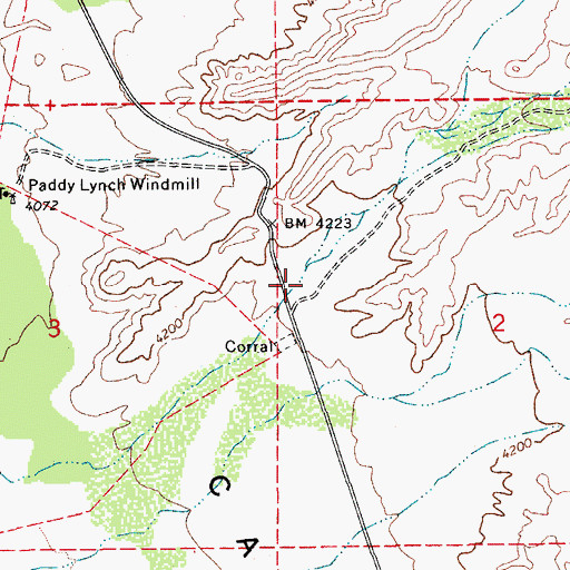 Topographic Map of Hansen Canyon, AZ