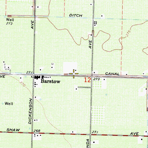 Topographic Map of Herndon Canal, CA