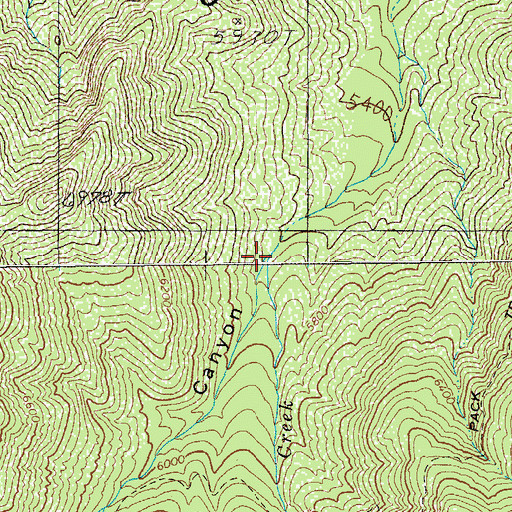 Topographic Map of Hells Hole Creek, AZ