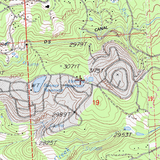 Topographic Map of Herring Reservoir, CA
