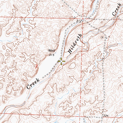 Topographic Map of Hildreth Creek, CA