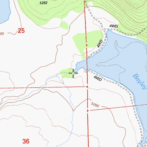 Topographic Map of Hilton Creek, CA