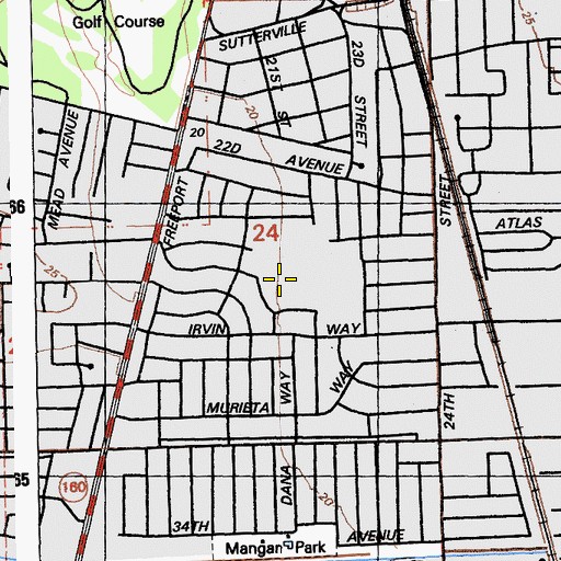 Topographic Map of Hollywood Park Elementary School, CA