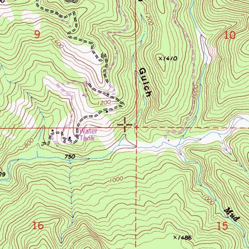 Topographic Map of Holohan Gulch, CA