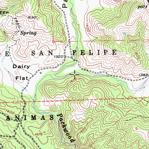 Topographic Map of Hoover Valley, CA