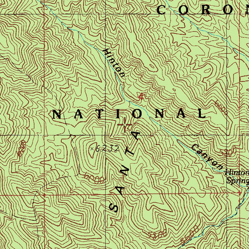 Topographic Map of Maple Spring, AZ