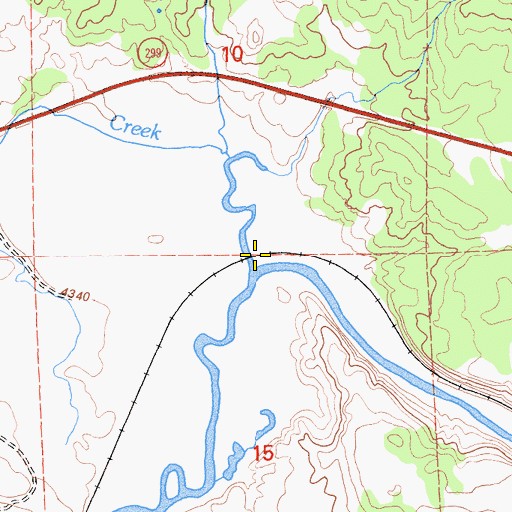 Topographic Map of Hot Creek, CA