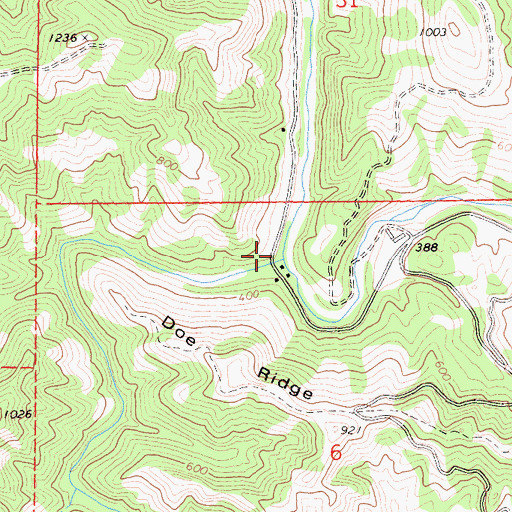 Topographic Map of House Creek, CA