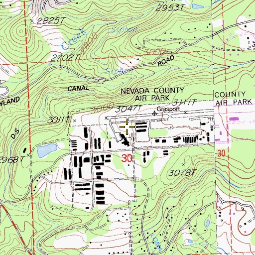 Topographic Map of Idaho-Maryland Reservoir, CA