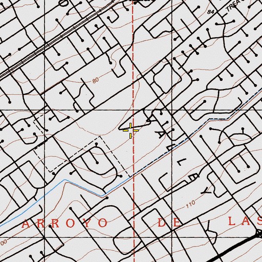 Topographic Map of Ygnacio Valley High School, CA