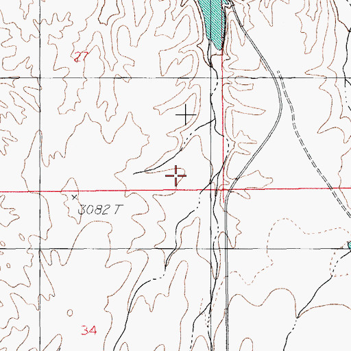 Topographic Map of No Name Wash Dam, AZ