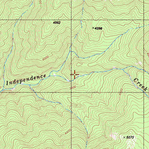 Topographic Map of Independence Valley, CA