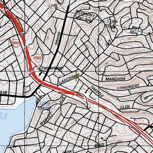 Topographic Map of Indian Gulch, CA