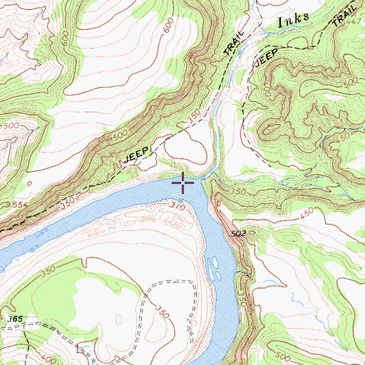 Topographic Map of Inks Creek, CA