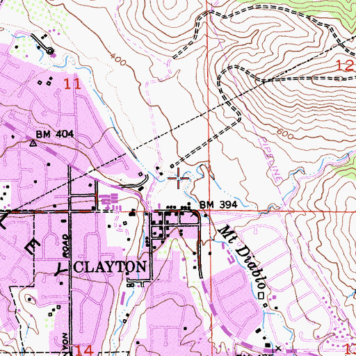 Topographic Map of Irish Canyon, CA