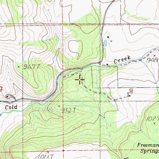 Topographic Map of Iron Creek, CA