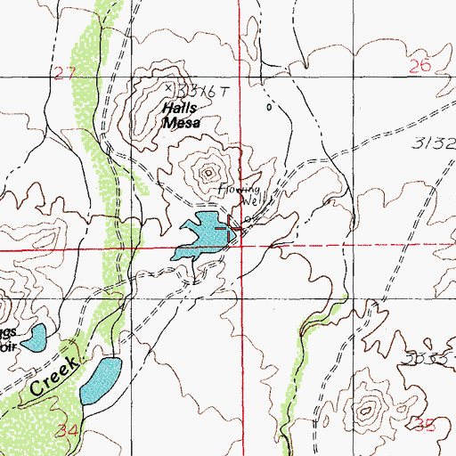 Topographic Map of Riggs Reservoir Dam, AZ