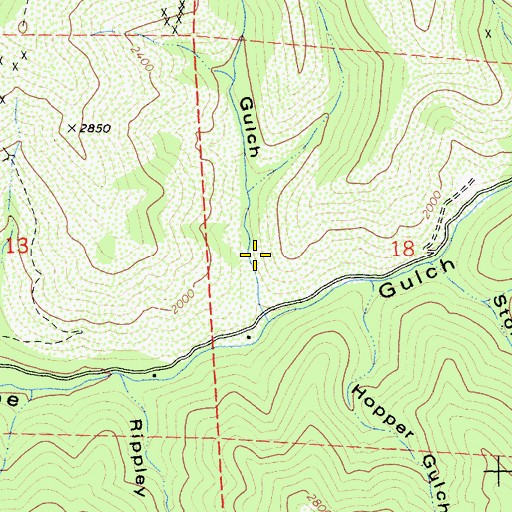 Topographic Map of Jic Gulch, CA