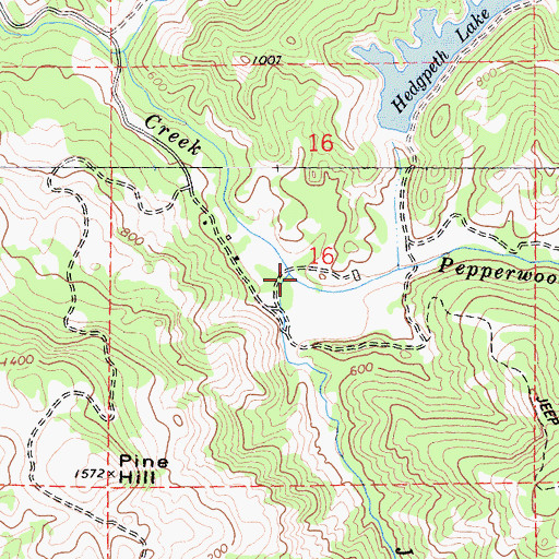 Topographic Map of Jim Creek, CA