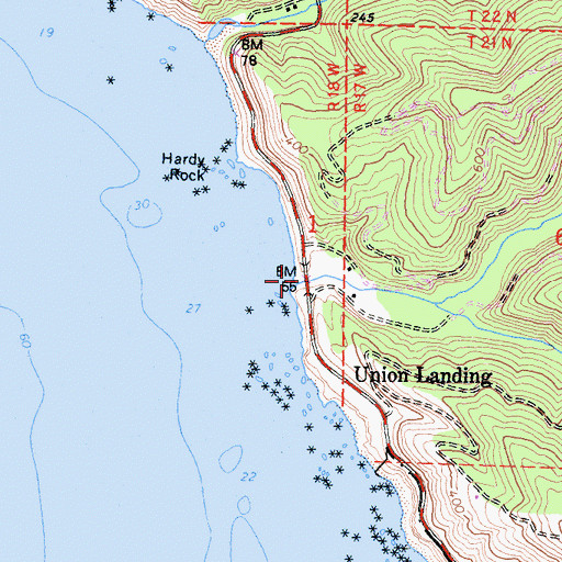 Topographic Map of Juan Creek, CA