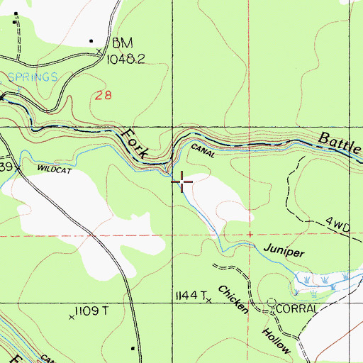 Topographic Map of Juniper Gulch, CA