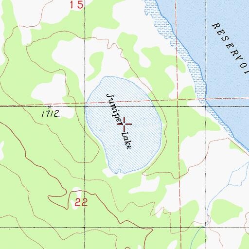 Topographic Map of Juniper Lake, CA